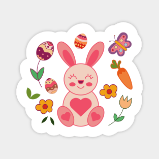 Adorable easter bunny Magnet