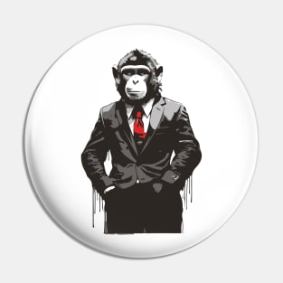 monkey in suit Pin