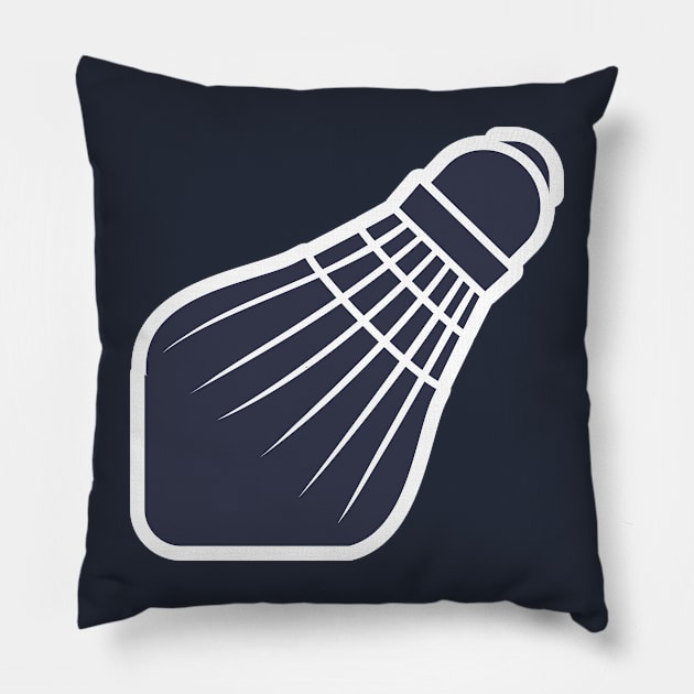 Shuttlecocks splash badminton vector, Badminton logo sticker design and Badminton Championship logo sticker design. Pillow by AlviStudio