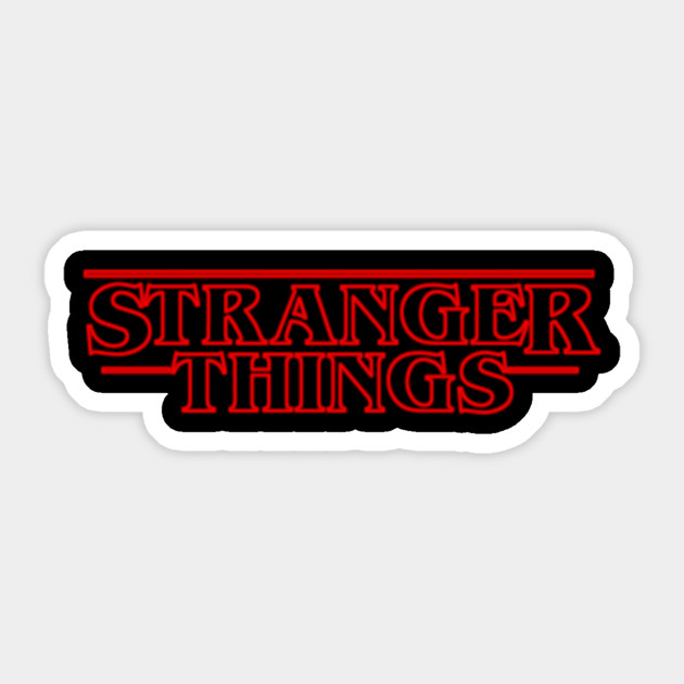 stranger things 80s theme sticker teepublic