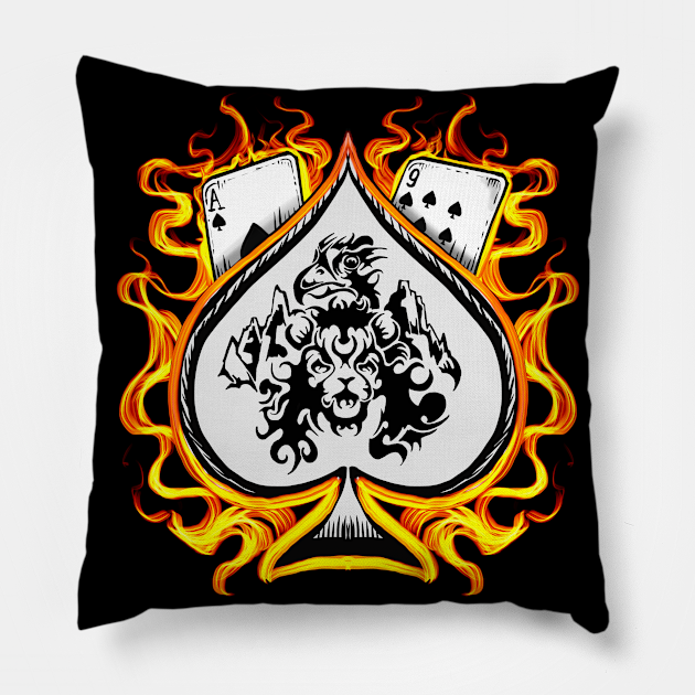 Ace Nine - Ace Of Spades - Pillow | TeePublic