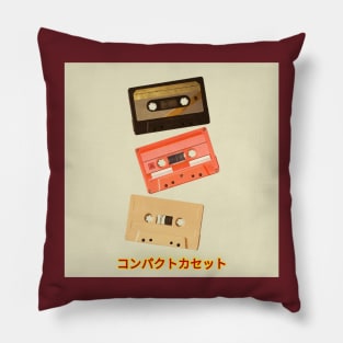 Retro compact cassette Pillow