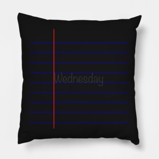 Wednesday - Lined Paper Pillow