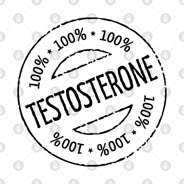 100% Testosterone Stamp (Black) by MrFaulbaum