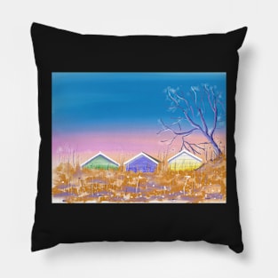 Beach Huts Pillow