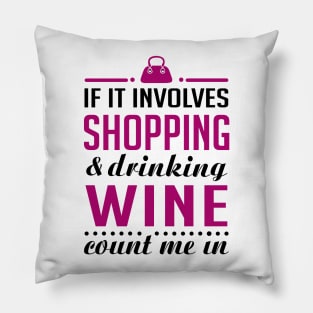 Shopping and Wine Pillow