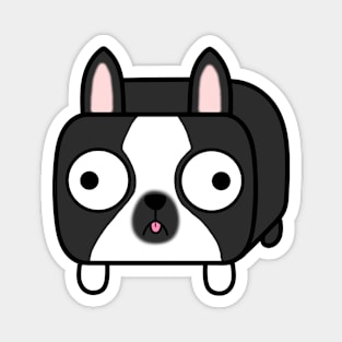 Boston Terrier Loaf - Black and White Dog Magnet