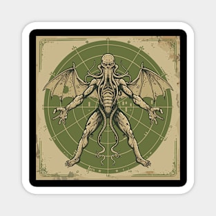 vitruvian cthulhu Magnet