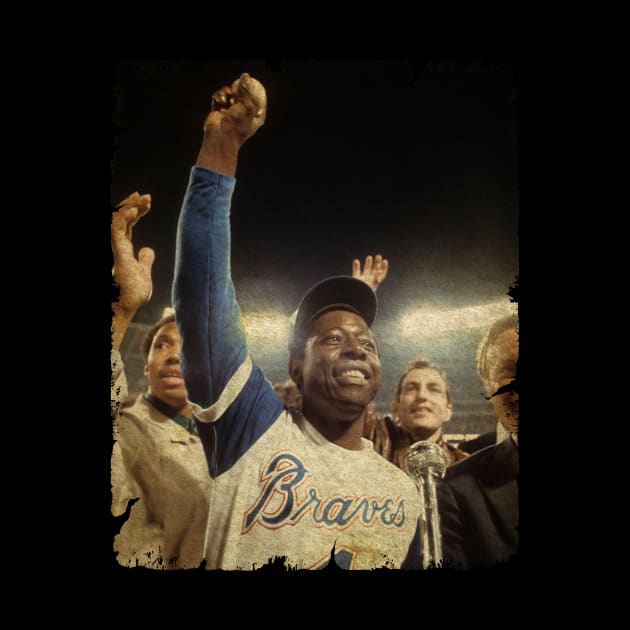 Hank Aaron in Atlanta Braves by anjaytenan