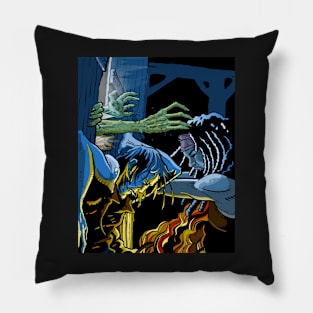 Zombies at the Barn Door Pillow