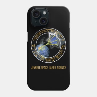 Jewish Space Laser Agency (logo with caption) Phone Case