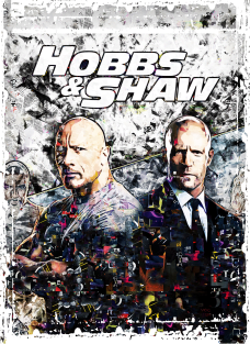 hobbs and shaw abstract art Magnet