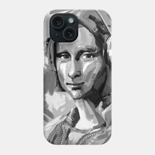 Mona Lisa Modern Culture Black and White Phone Case