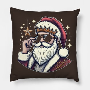 Christmas Santa Pop-star embroidery style 19 Pillow