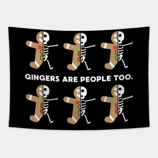 Gingerbread Man Funny Christmas Skeleton Gingers Tapestry