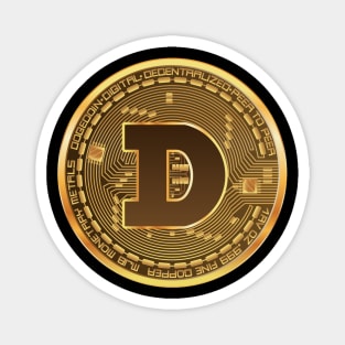 Dogecoin Cryptocurrency T-shirt Magnet