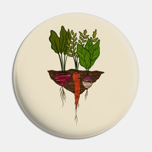 Organic Root Vegetables Vegetarian Cute Pin