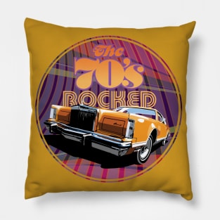 The 70s Rocked Lincoln Continental Pillow