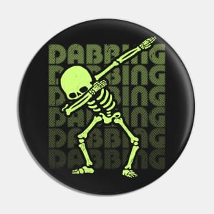 Dabbing Skeleton Type Glow Effect Pin