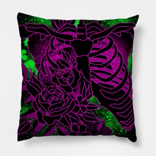 Skeleton garden Pillow