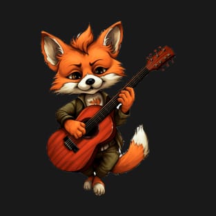 musical fox plays guitar T-Shirt