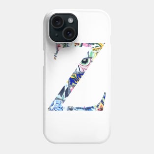 Barcelona Gaudi Mosaic Zeta Greek Sorority Letter Phone Case