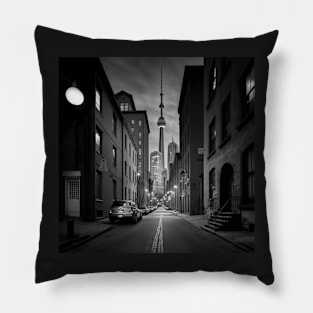 Life in Black and White Toronto Ontario Pillow