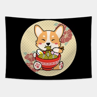 Ramen Corgi Tapestry