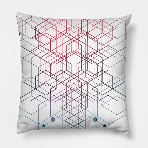 Rainbow Cube Abstract Pillow by pilipsjanuariusDesign