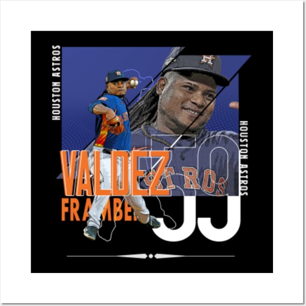 Framber Valdez Baseball Paper Poster Astros 2 - Framber Valdez