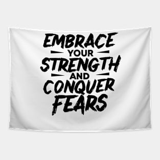 Motivational Quote Strength Tapestry