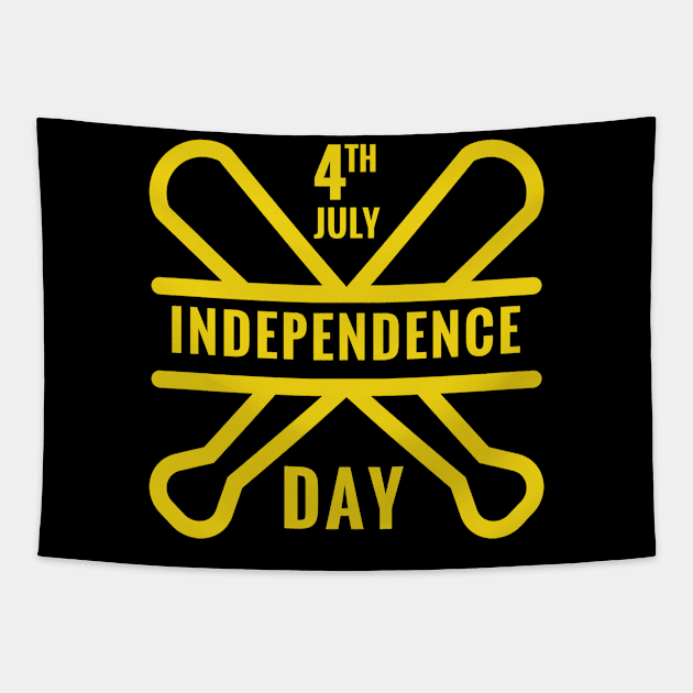 Independence Day Gelb Tapestry by Onlineshop.Ralf