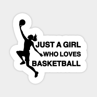 Just a Girl Who Loves Basketball Magnet