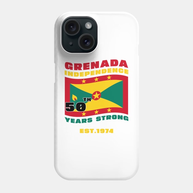 Grenada Independence Day Grenadian 50th celebration Grenada Phone Case by DesignergiftsCie