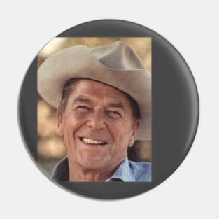 Ronald Reagan Iconic - With Canvas Effect and Daub Effect Pin