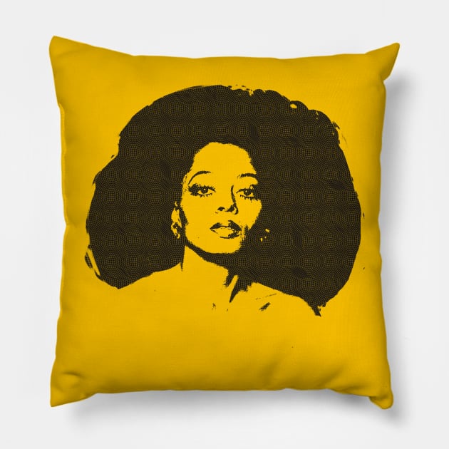 Diana Ross Vintage Pillow by FiveMinutes