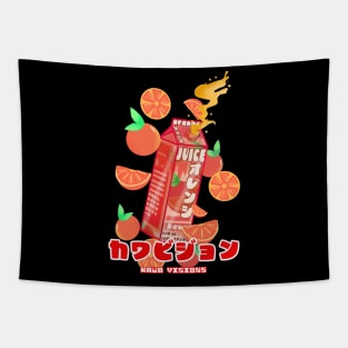 Juice Box Orange, ORENJI 🍊🍹 Tapestry