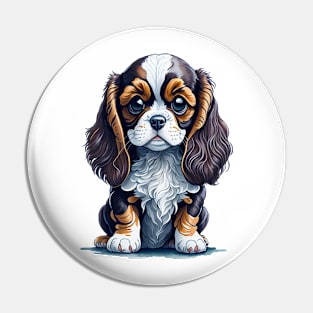 Chibi Cavalier King Charles Spaniel Dog Pin