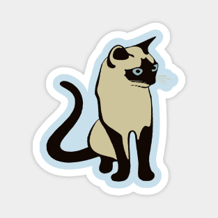 Traditional Thai Cat Minimalist Vector Design Magnet