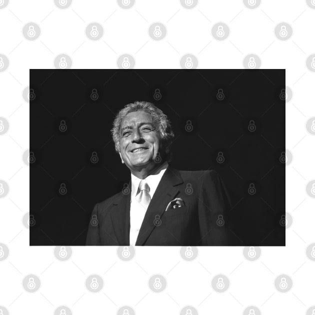 Tony Bennett BW Photograph by Concert Photos