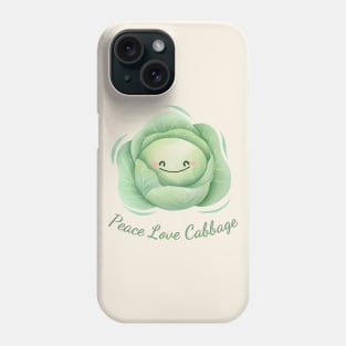 Peace Love Cabbage Watercolor Cute Phone Case