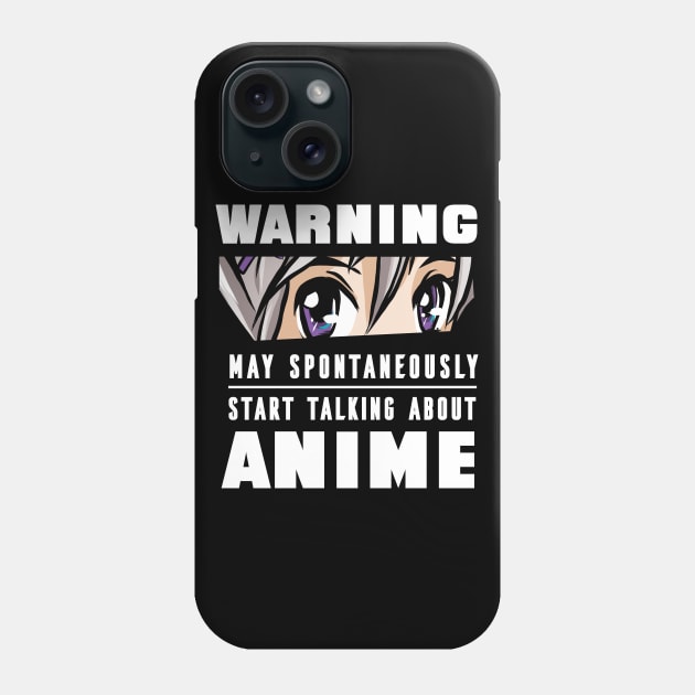 Anime Warning Phone Case by madeinchorley