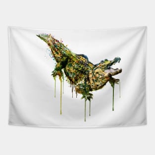 Alligator Watercolor Painting Tapestry