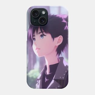 Beaux Animes Art Manga Anime Girl in Purple illustration Design Phone Case