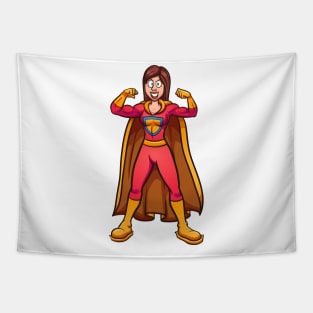 Super Fit Mum, Super Strong Mom Hero Tapestry