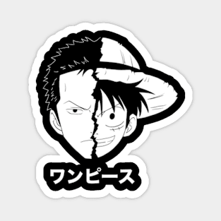 Zoro roronoa and Monkey D Luffy TshirI Magnet