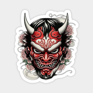 Japanese Hannya Mask - Traditional Demon Design for Japan Culture Lovers Magnet