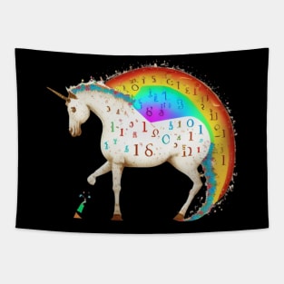 Cutie Pi day Unicorn rainbow kawaii kindergarten Tapestry