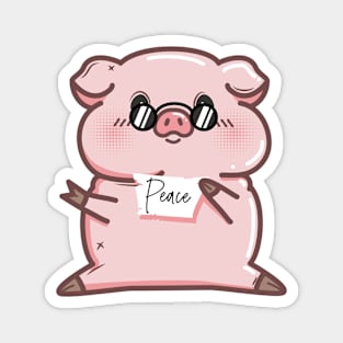 Peace Piggy Magnet