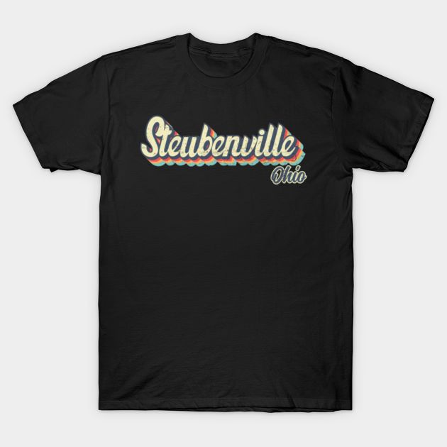 Steubenville Ohio Retro vintage 70s Rainbow - Steubenville Ohio - T-Shirt